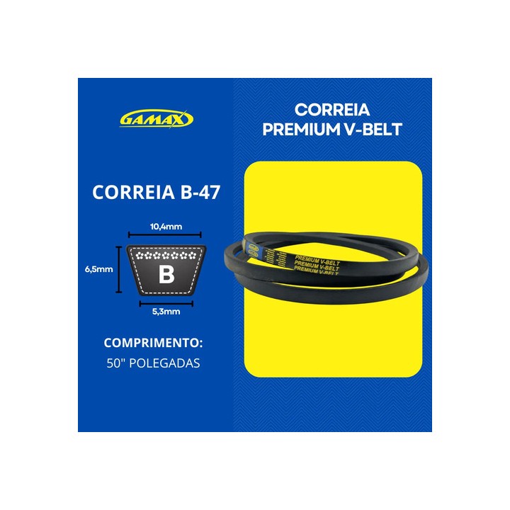 Correia Em V B-40 Até B-59 Gamax Industrial Escolha A Medida B47