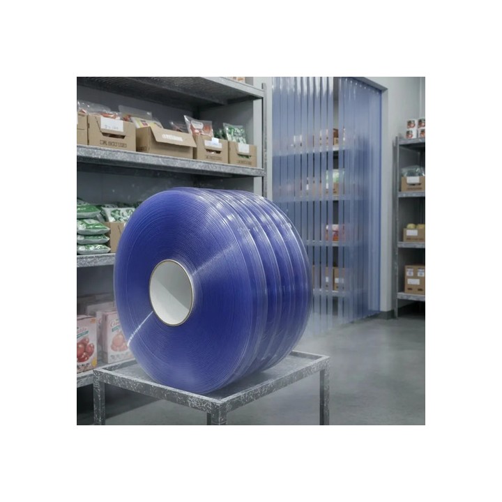 Cortina Frigorifica 20m 200x4mm Câmara Fria Açougue Azul-claro