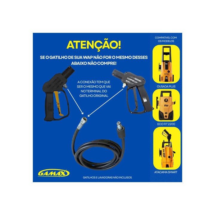 10mt Mangueira Wap Ousada Plus 2200, Atacama Smart E Eco Fit Preto