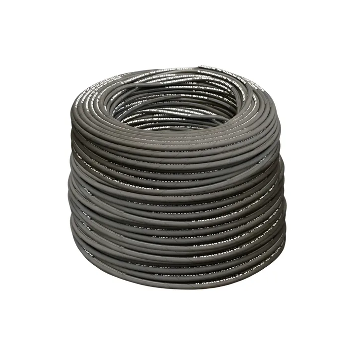 Mangueira 1 Trama De Aço 1/4 50m Hidráulica Twe 3263 Psi Preto