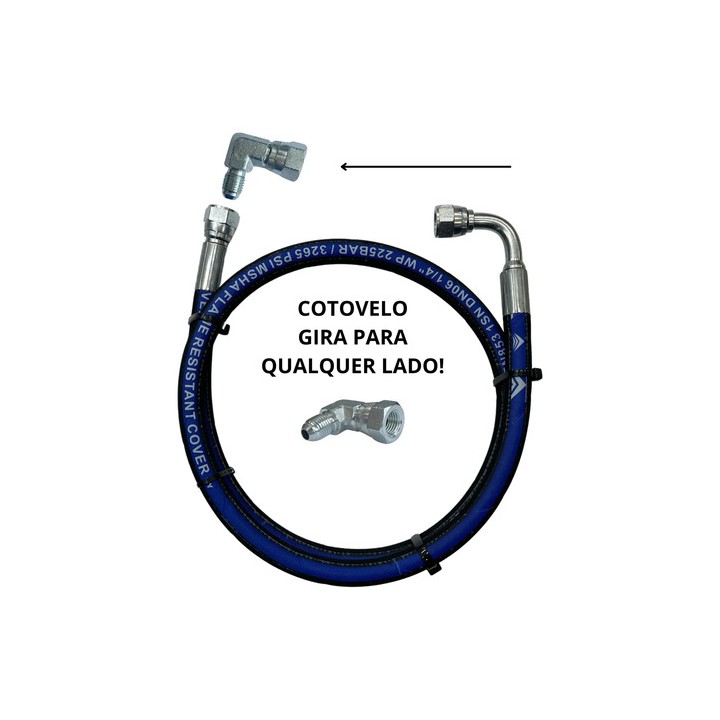 Mangueira Prensada Aeroquip Óleo Turbina Cotovelo Ajustável