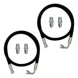 Kit Mangueira Aeroquip Óleo Turbina E Niples 1mt + 25cm