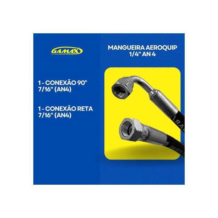 Mangueira Aeroquip Óleo Turbina 1mt + 50cm Kit Com Niples