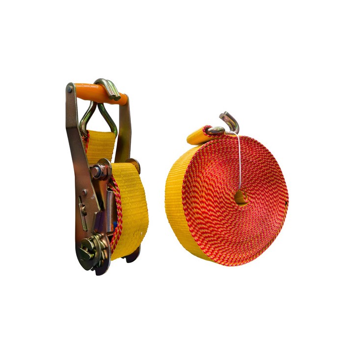 Kit Cinta E Catraca 5 Ton Amarela 9 Mts Ps 50mm - Rodocordas Amarelo