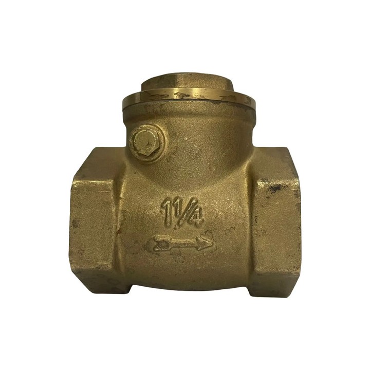 Válvula Retenção Portinhola Latão 1.1/4 Polegada