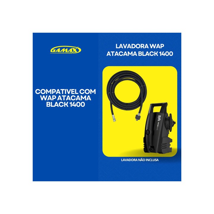 Mangueira 30m Lava Jato Wap Atacama Black 1400 Trama Aço