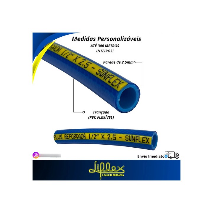 Mangueira Sunflex Plus Azul 1/2 30m Azul