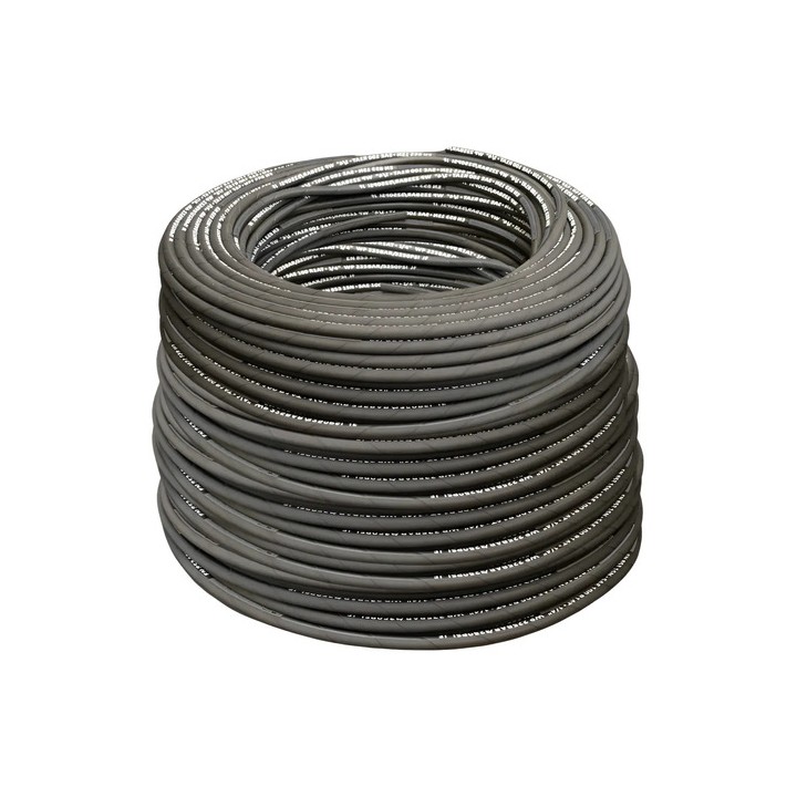Mangueira 1 Trama De Aço 1/4 30m Hidráulica Twe 3263 Psi Preto