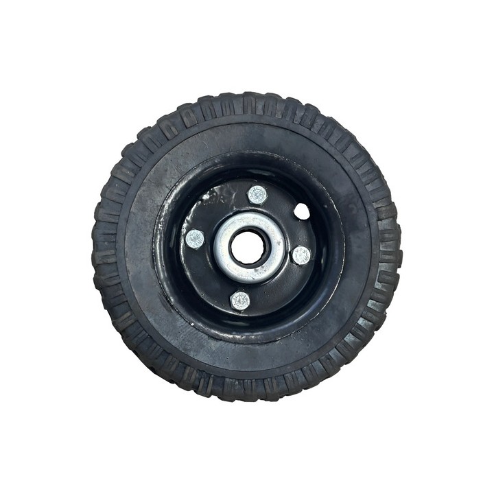 Roda De Borracha Completa Maciça 250-4 Com Rolete 7/8 Pol Cinza