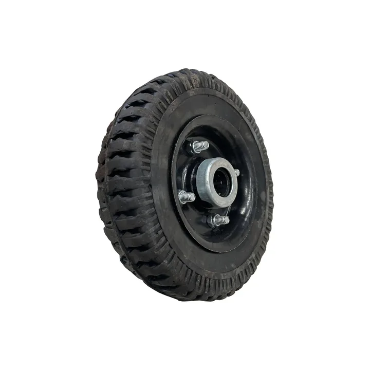 Roda De Borracha Completa Maciça 250-4 Com Rolete 7/8 Pol Cinza