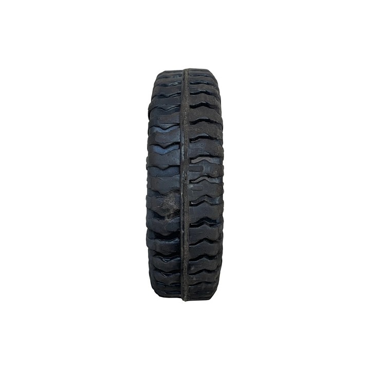 Roda De Borracha Completa Maciça 250-4 Com Rolete 7/8 Pol Cinza