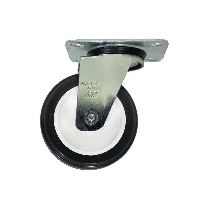 Roda Rodízio Placa Giratória 4 Pol 85kgs Schioppa 2 Peças Cinza