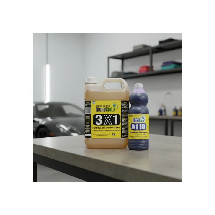 Detergente Automotivo 3 Em 1 5litros + Brinde Ativado A110