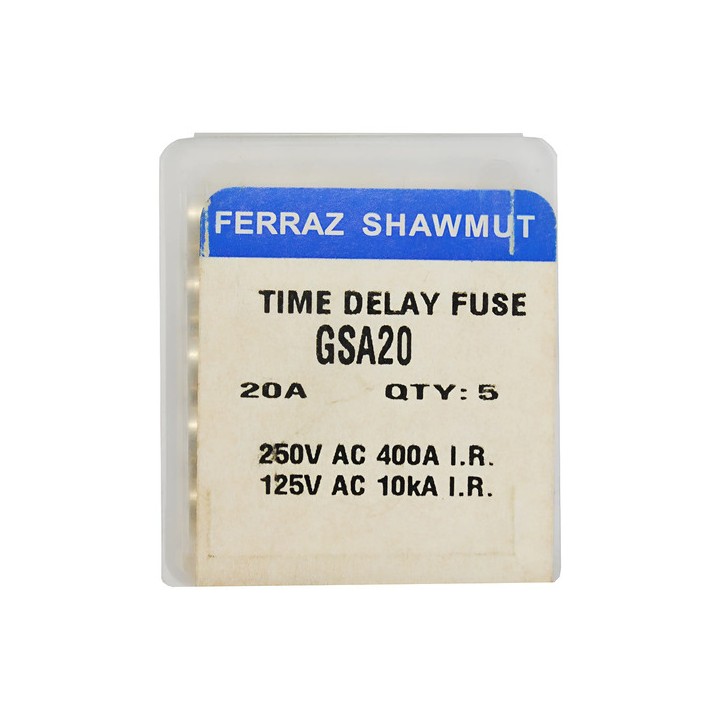 Fusível Ferraz Shawmut Gsa20 20a 250v Com 5 Unidades Lacrado 250v