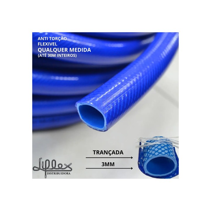 10m Mangueira Azul De 3/4 Jardim 3mm Himaflex Super Plus Azul